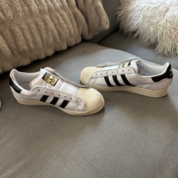 ADIDAS LACELESS SHOES WHITE - Picture 2 of 6